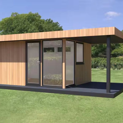 Wall 50/75/100mm Wave Sandwich Panel Expandable Steel Outdoor Living Unit Wooden Prefab House for Mobile Living 20ft/40ft