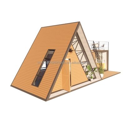 Triangle House A Frame House Kit For Living With 50/75/100mm Wave Sandwich Panel Wall and Log
