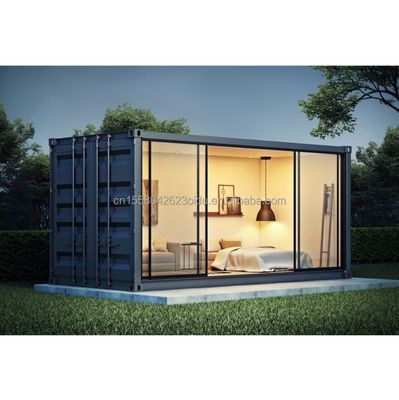 20ft 40ft Light Steel Container House Modern Design Prefab Camping Homes with Galvanized Steel Bending 180g and Steel Frame