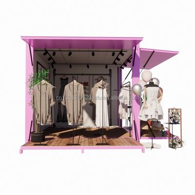 Hotel Promotion 10ft Pop-up Container Clothing Store with Steel Frame and Galvanized Steel Bending