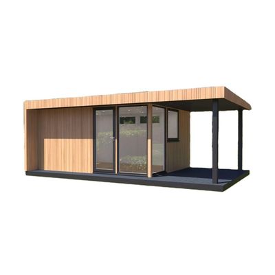 Wall 50/75/100mm Wave Sandwich Panel Expandable Steel Outdoor Living Unit Wooden Prefab House for Mobile Living 20ft/40ft