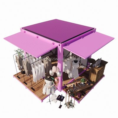 Hotel Promotion 10ft Pop-up Container Clothing Store with Steel Frame and Galvanized Steel Bending