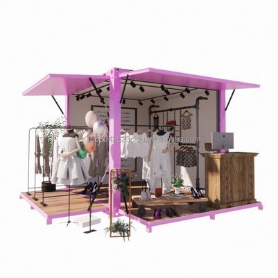 Hotel Promotion 10ft Pop-up Container Clothing Store with Steel Frame and Galvanized Steel Bending