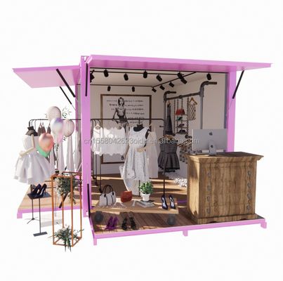 Hotel Promotion 10ft Pop-up Container Clothing Store with Steel Frame and Galvanized Steel Bending