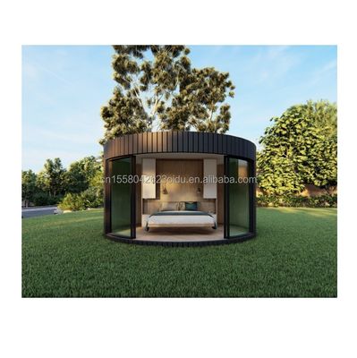 Galvanized Steel Square Tubes Structure Wooden Round House CE Luxury Modern Container House with Aluminum Alloy Windows