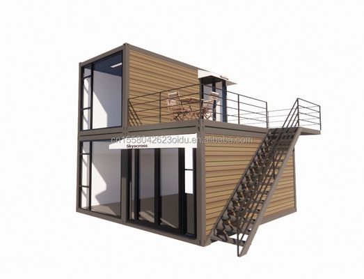 Outdoor Living Room Tiny Homes Luxury Two-Story Modern Prefab Steel Villa Modular Prefabricated Shipping Container House