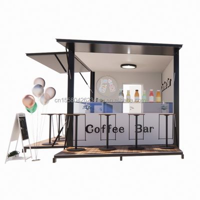 Fast and Convenient Stall Customized Color Retail Store in a 10ft Pop-Up Coffee Shop with Wall 50/75/100mm Wave Sandwich Panel
