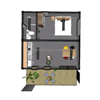 Easy-to-Assemble 20FT Light Steel Prefabricated Villa with Aluminum Alloy Windows