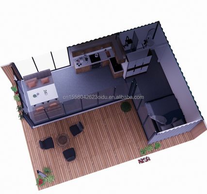 20 Foot Luxury Mobile House with Living and Aluminum Alloy Windows Customized Flat Villas