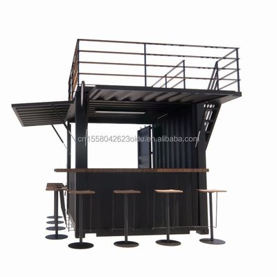 Mini 10ft Pop-up Store Sturdy Steel Frame Container Bar Stall with Galvanized Steel Bending