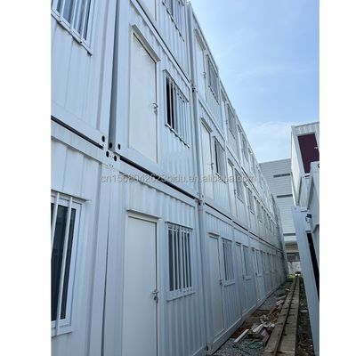 20 FT Modern Prefabricated Steel Garage with Sandwich Panel Door Aluminum Alloy Windows Easy-to-Assemble Flat Pack Warehouse