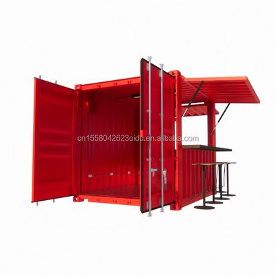 Hotel 10ft Mini Container Bar Stall in Supermarket with Sturdy Pop-up Store and Modern Design