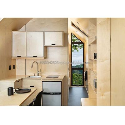 50/75/100mm Wave Sandwich Panel Modular Steel Structure Prefabricated Shipping Mobile Kitchen Restaurant Container House on Wheels
