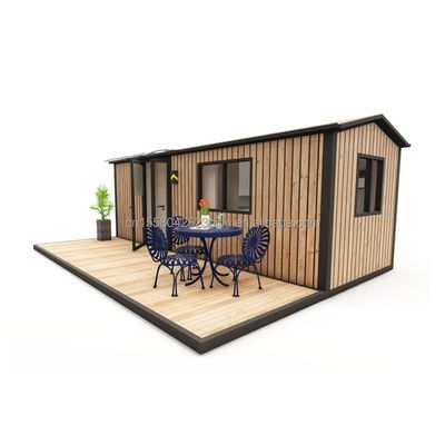 Customized Color Wooden Homes for Family Made of Steel Sandwich Panel and Galvanized Steel Square Tubes