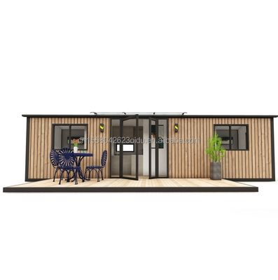 Customized Color Wooden Homes for Family Made of Steel Sandwich Panel and Galvanized Steel Square Tubes