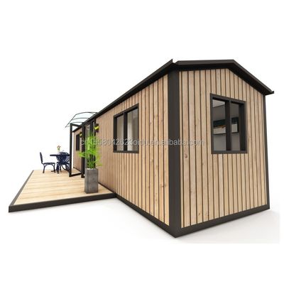 Customized Color Wooden Homes for Family Made of Steel Sandwich Panel and Galvanized Steel Square Tubes