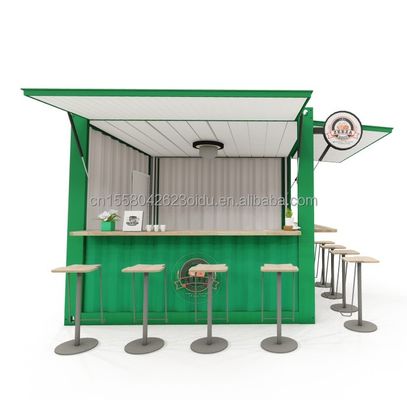 10ft and 20ft Container Coffee Shops with Aluminum Alloy Windows Portable Pop Up Cafe Bar