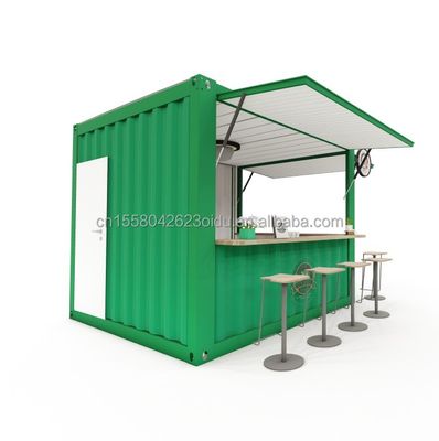 10ft and 20ft Container Coffee Shops with Aluminum Alloy Windows Portable Pop Up Cafe Bar
