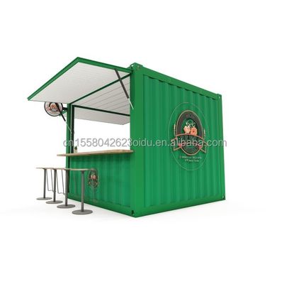10ft and 20ft Container Coffee Shops with Aluminum Alloy Windows Portable Pop Up Cafe Bar