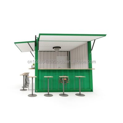 10ft and 20ft Container Coffee Shops with Aluminum Alloy Windows Portable Pop Up Cafe Bar