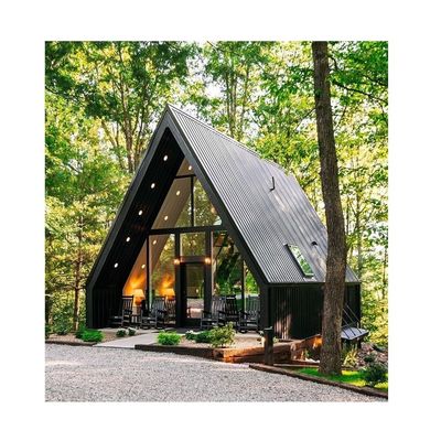 EU Forest A-shaped Triangular Steel Structure Wooden Houses for a Sustainable Lifestyle