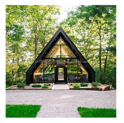EU Forest A-shaped Triangular Steel Structure Wooden Houses for a Sustainable Lifestyle