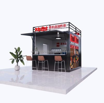 Modern Design Style 10ft Container Sentry Box Fast Food Truck Mobile Coffee Truck Bar Convenience Store