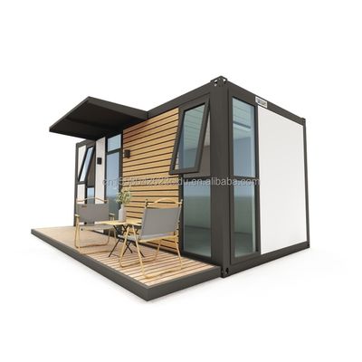 Flat Pack Container EU Customized Modern Luxury 20ft Prefabricated Wooden House with Steel Structure Garden Prefab in Mid-Century Modern Design Style