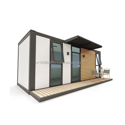 Flat Pack Container EU Customized Modern Luxury 20ft Prefabricated Wooden House with Steel Structure Garden Prefab in Mid-Century Modern Design Style