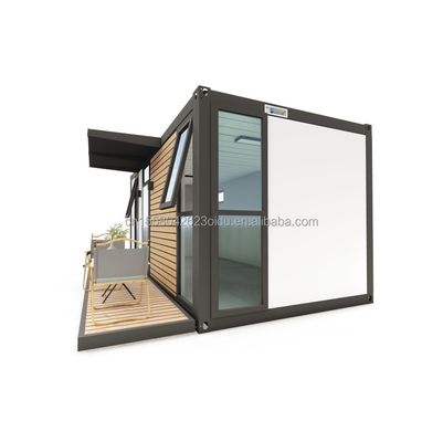 Flat Pack Container EU Customized Modern Luxury 20ft Prefabricated Wooden House with Steel Structure Garden Prefab in Mid-Century Modern Design Style