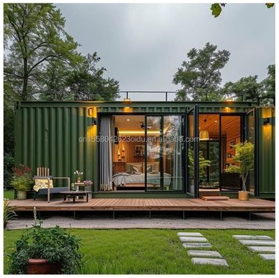 Aluminum Alloy Windows EU 20 FT Prefabricated Steel Container House for Outdoor Living in Residential Forest Tiny Houses
