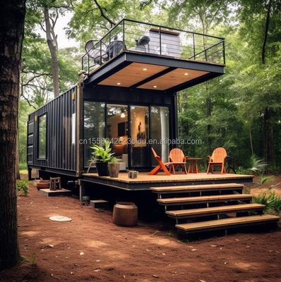 Aluminum Alloy Windows EU 20 FT Prefabricated Steel Container House for Outdoor Living in Residential Forest Tiny Houses