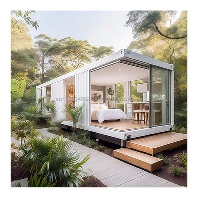 50/75/100mm Wave Sandwich Panel Wall EU Modern Design Steel Structure Building for Log Hotels or Mobile Little House Prefabricated Home