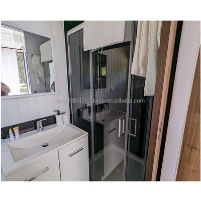 50/75/100mm Wave Sandwich Panel Wall EU Modern Design Steel Structure Building for Log Hotels or Mobile Little House Prefabricated Home