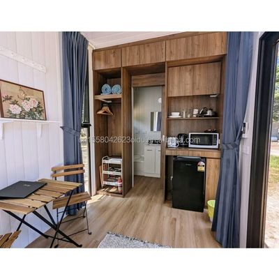 50/75/100mm Wave Sandwich Panel Wall EU Modern Design Steel Structure Building for Log Hotels or Mobile Little House Prefabricated Home