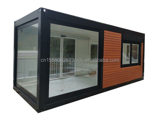 20ft Modern Design Prefabricated Wooden House Steel Material Tiny Container House for Hotel/Couple Vocation Outdoor Stay