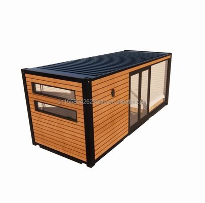 Customized Color 40ft Prefabricated Container Wooden House 3 Bedroom and Living Room Expandable Steel Design for Outdoor