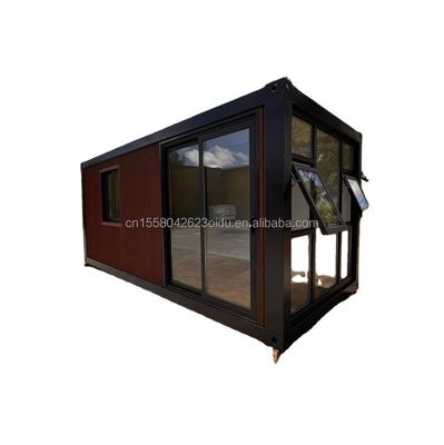20ft Modern Design Prefabricated Wooden House Steel Material Tiny Container House for Hotel/Couple Vocation Outdoor Stay