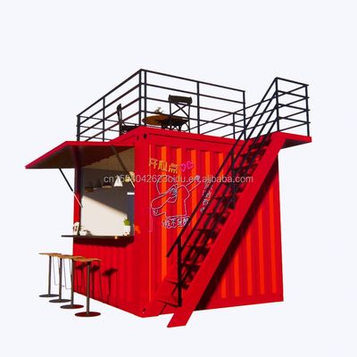 Shop Professional Customized Container Coffee Shop Bar Fast-food Restaurant Convenience Store Kiosk Booth with Aluminum Alloy Windows