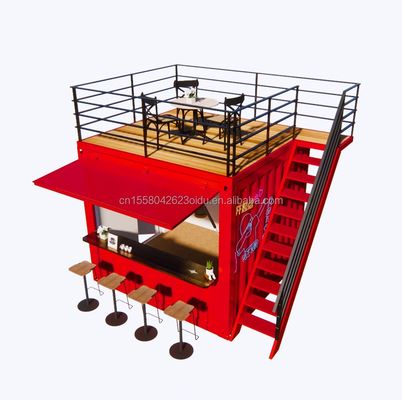 Shop Professional Customized Container Coffee Shop Bar Fast-food Restaurant Convenience Store Kiosk Booth with Aluminum Alloy Windows
