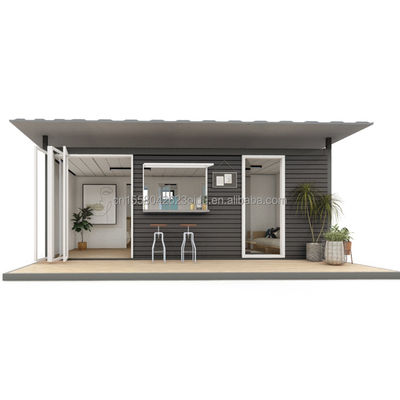 50/75/100mm Wave Sandwich Panel Container House With Kitchen And Bathroom For EU Market With 2 Bedroom And Luxury Design