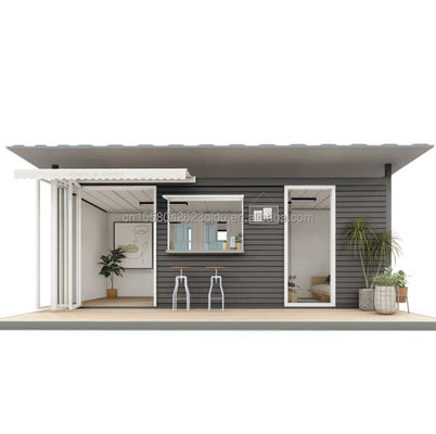 50/75/100mm Wave Sandwich Panel Container House With Kitchen And Bathroom For EU Market With 2 Bedroom And Luxury Design
