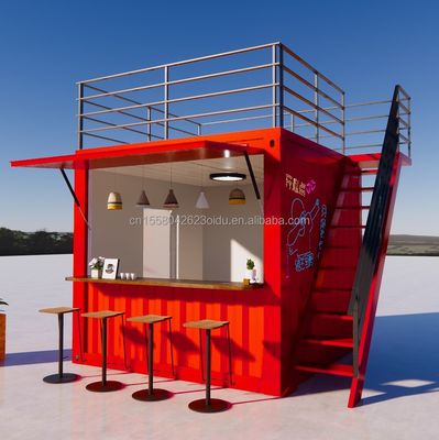 Shop Professional Customized Container Coffee Shop Bar Fast-food Restaurant Convenience Store Kiosk Booth with Aluminum Alloy Windows