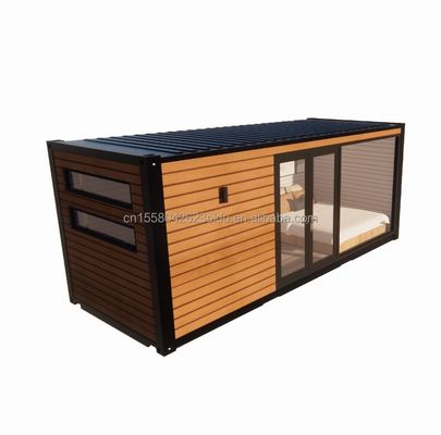 Outdoor Modern Design Expandable Container Home Prefabricated Wooden Structure Large Glass Sunroom for Family Couple Hotel