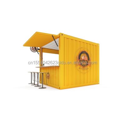 Galvanized Steel Bending 180g 10FT Mini Pop-up Shop Container Coffee Shop/Bar/Fast-food Restaurant/Convenience Store/Kiosk/Booth