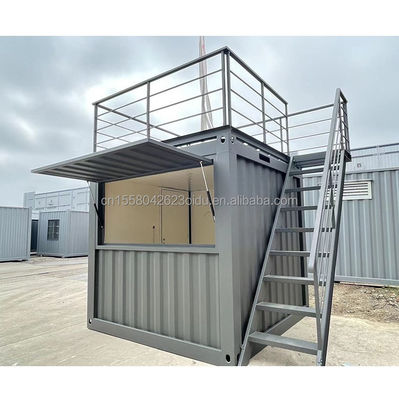 10ft Mini Pop Up Shop Container House Restaurant Shop Street Food Kiosk Container with Galvanized Steel Square Tubes