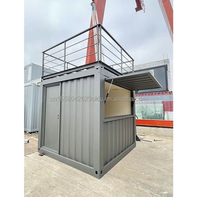 10ft Mini Pop Up Shop Container House Restaurant Shop Street Food Kiosk Container with Galvanized Steel Square Tubes
