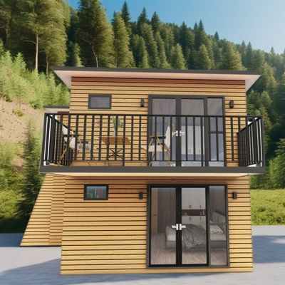 Galvanized Steel Bending 180g Movable 40ft 20ft Prefab Container House for Outdoor Accommodation at Villa Hotel Shop