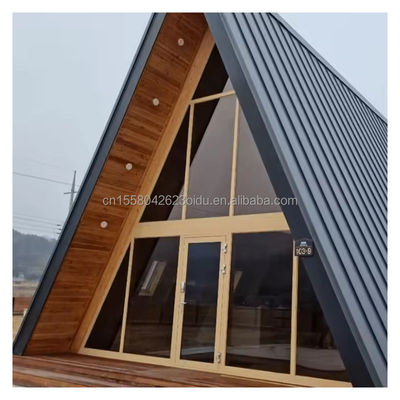 Galvanized Steel Square Tubes Main Structure Hotel Triangle A Frame Prefabricated House Kit for Luxury
