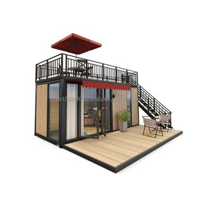 Aluminum Alloy Window 20ft/40ft One-Storey Tiny Wooden Container Buildings for Hotel Apartment Villa or Cabins